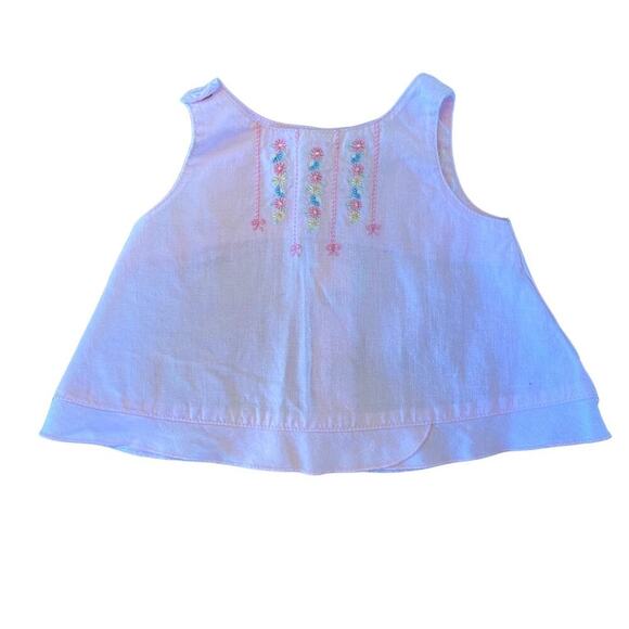 Vintage Carter’s Newborn Baby Girl Outfit – Pink Embroidered Top & Bloomers 668K - Picture 2 of 10